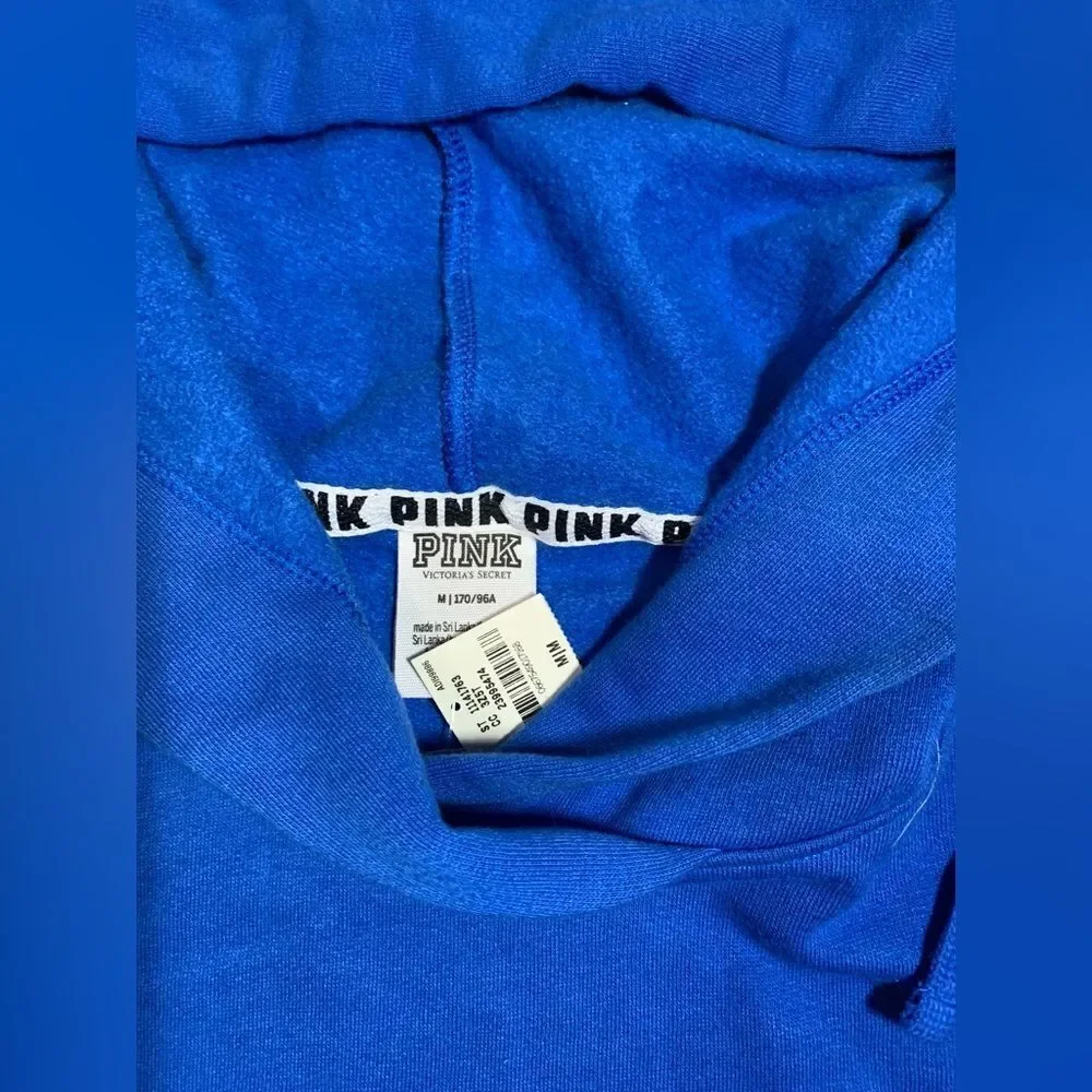 Victoria’s Secret Pink campus crossover 86 Logo Hoodie Royal Blue Medium